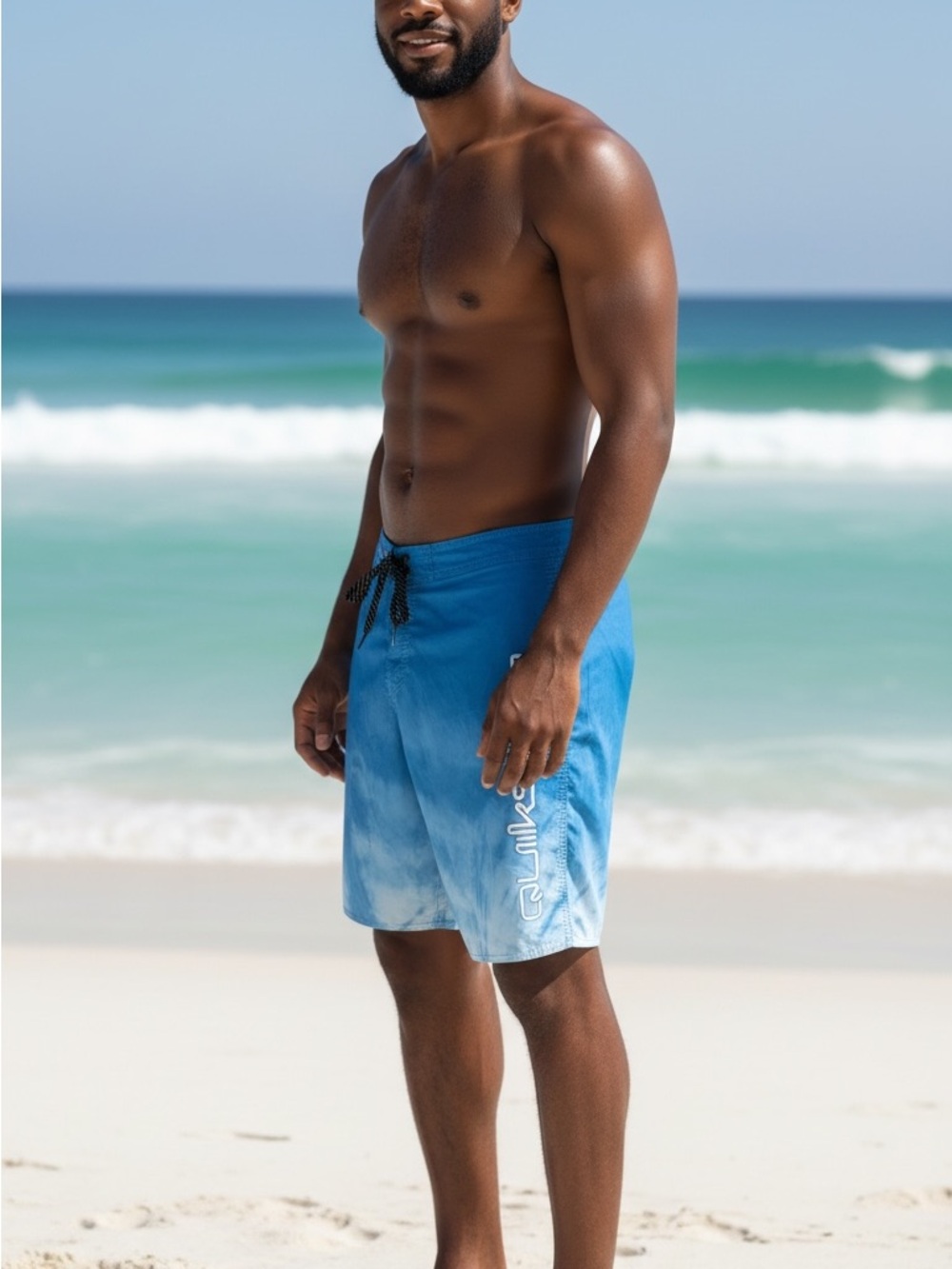 Quiksilver Men's Blue Ombre Tie-Dye Boardshorts